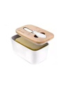 Mantequillero Cerámica Tapa Bamboo + Cuchillo 600 ml Simplit 5