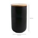 Contenedor Cerámica Hermético Tapa Madera L Blanco Simplit 2