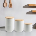 Contenedor de Cerámica Hermético Tapa Madera L Simplit 8