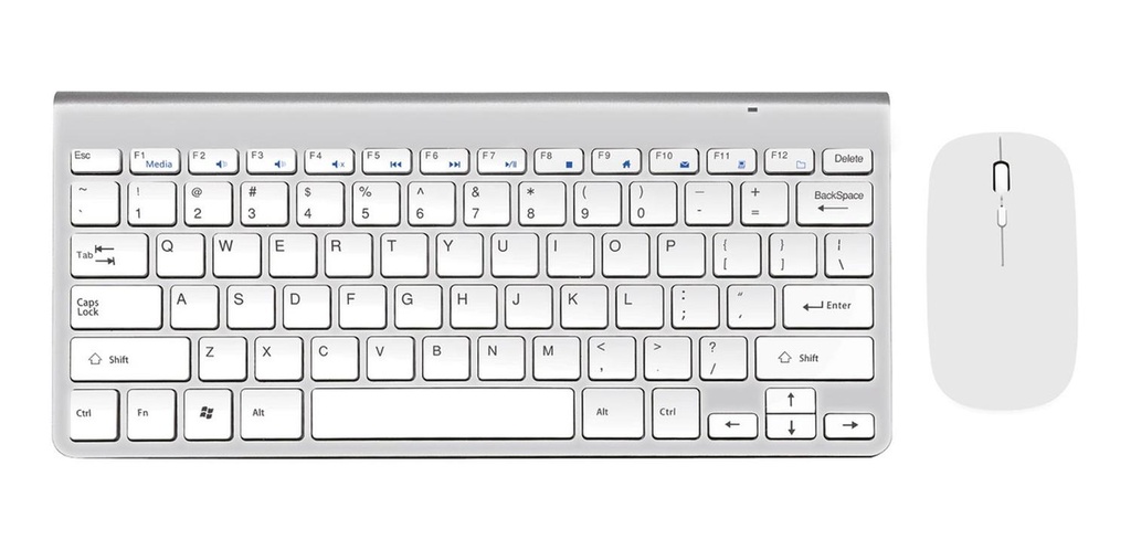 Kit Teclado y Mouse Inalámbrico Blanco - coworking