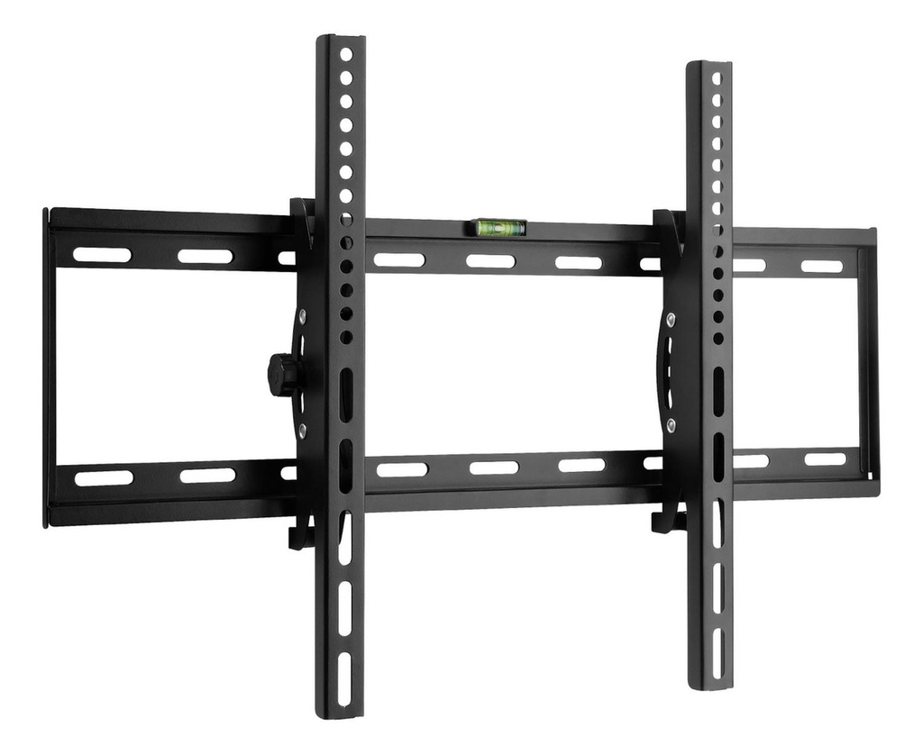 Soporte de Tv Ajustable 32 a 72" LEVO - a bedroom wall with a flat TV mounted at eye