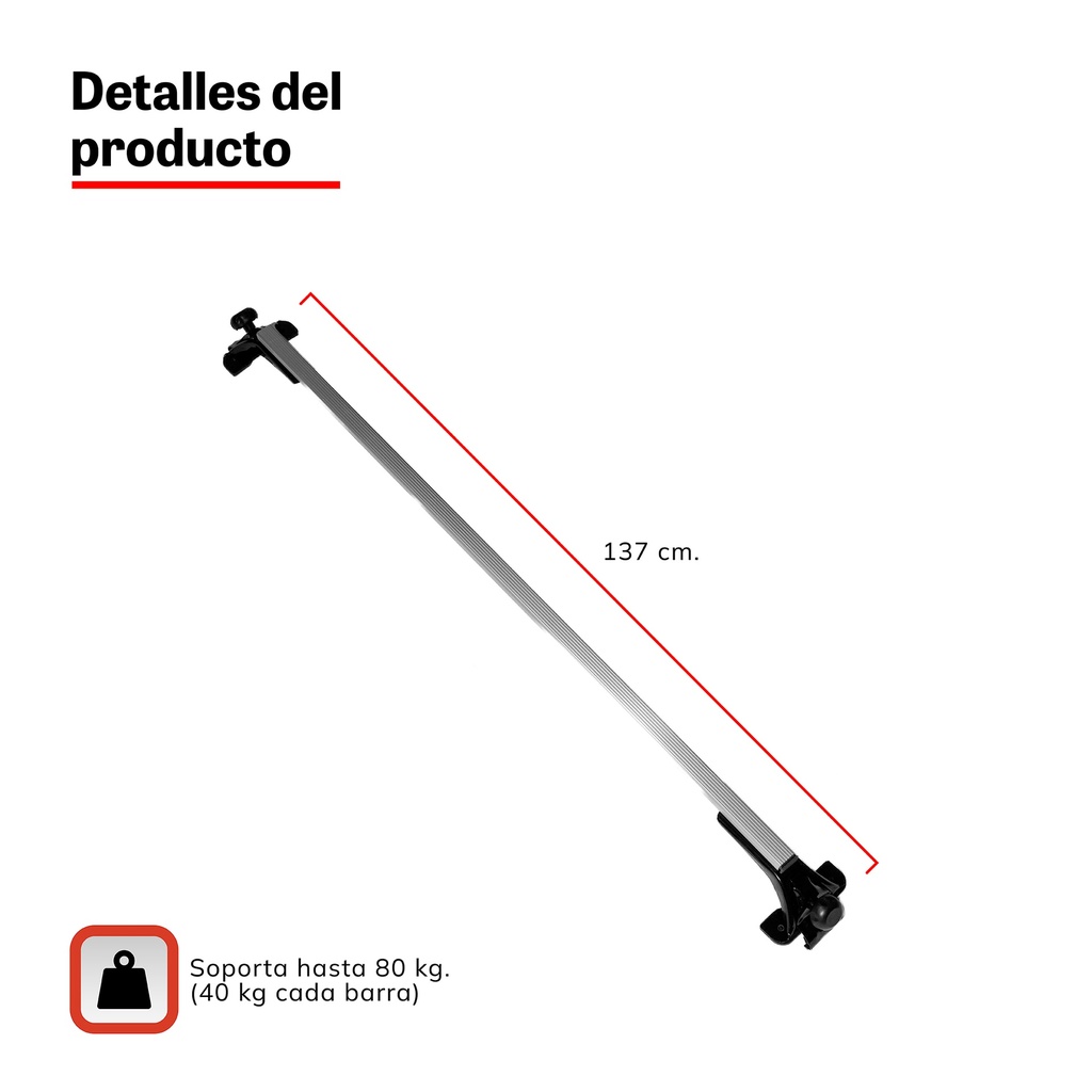 Barra portaequipaje Xcross Xroad de 137 cm
