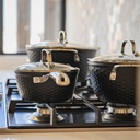 Batería Cocina Black Copper 7pzs + 12 Utensilios Negro 2