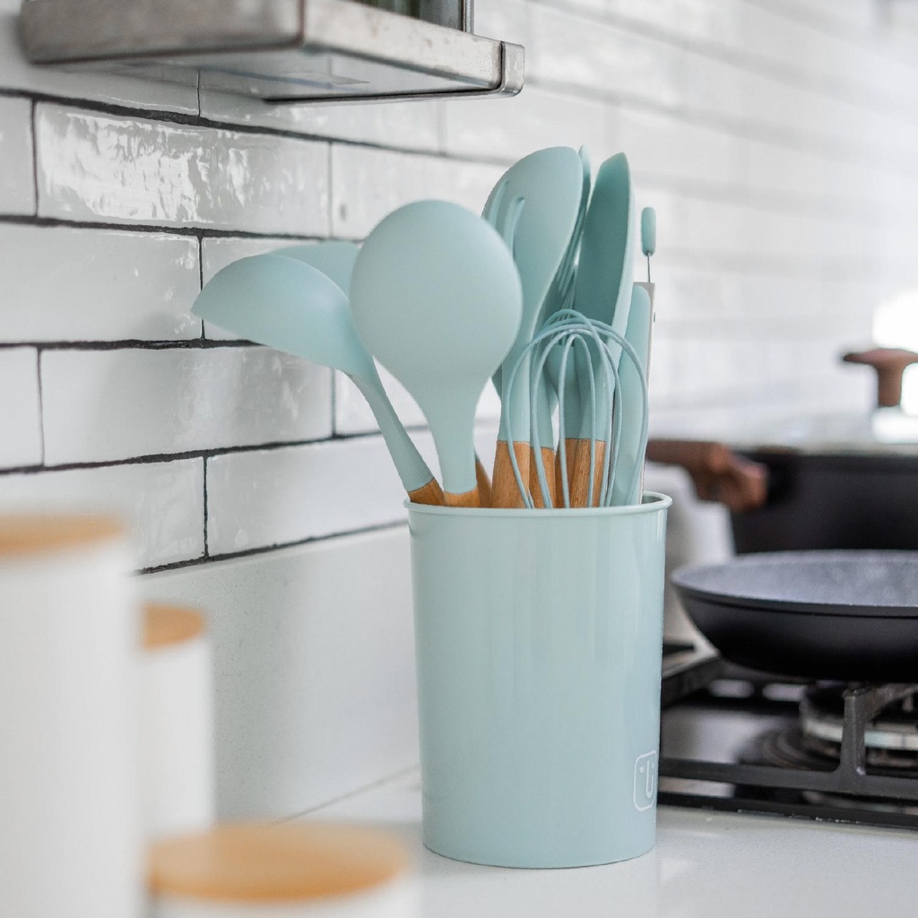 Batería Cocina Black Copper 7pzs + Set 12 Utensilios Calipso 3