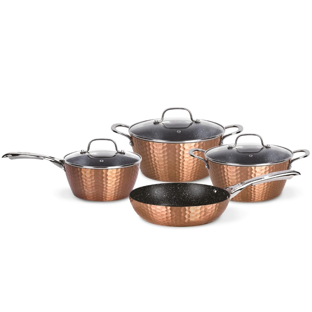 Batería Cocina Copper 7pzs + Set 12 Utensilios Calipso 3