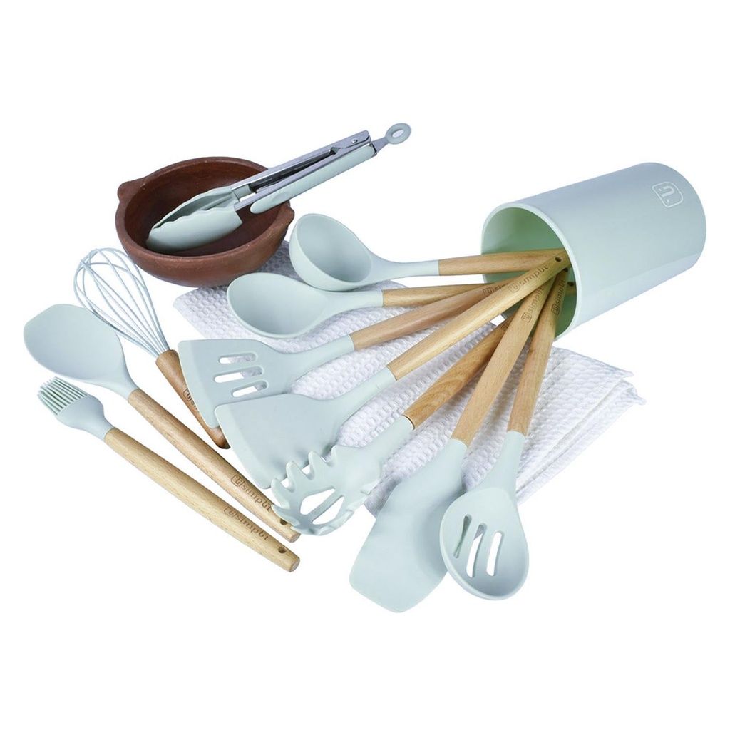 Batería Cocina Copper 7pzs + Set 12 Utensilios Calipso 5