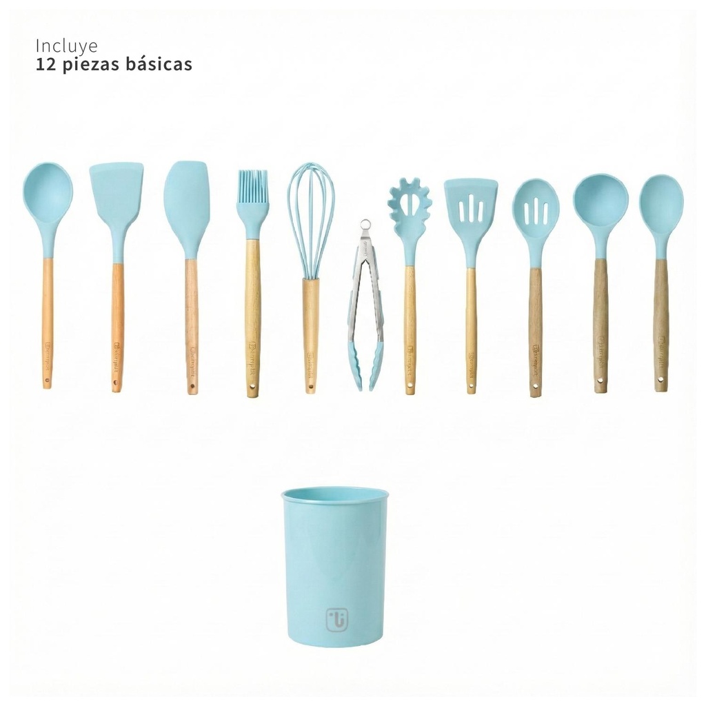 Batería Cocina Oxford + Set 12 Utensilios Calipso Simplit 7
