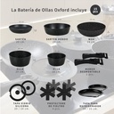 Batería Cocina Oxford + Set 12 Utensilios Negro Simplit 5