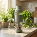 Botella De Vidrio Con Infusión 410Ml Verde Brando 2