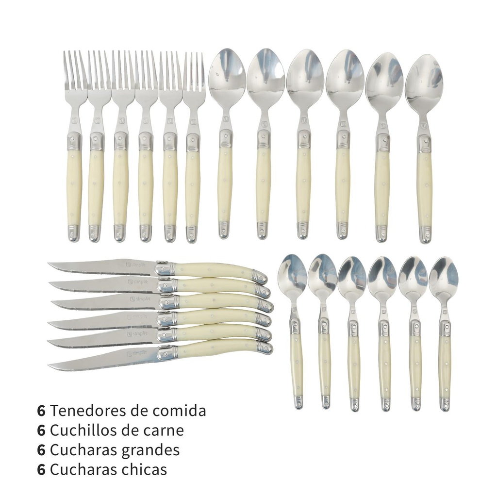 Cuchillería 24pcs más Cubiertos Ensalada Versalle Simplit 2