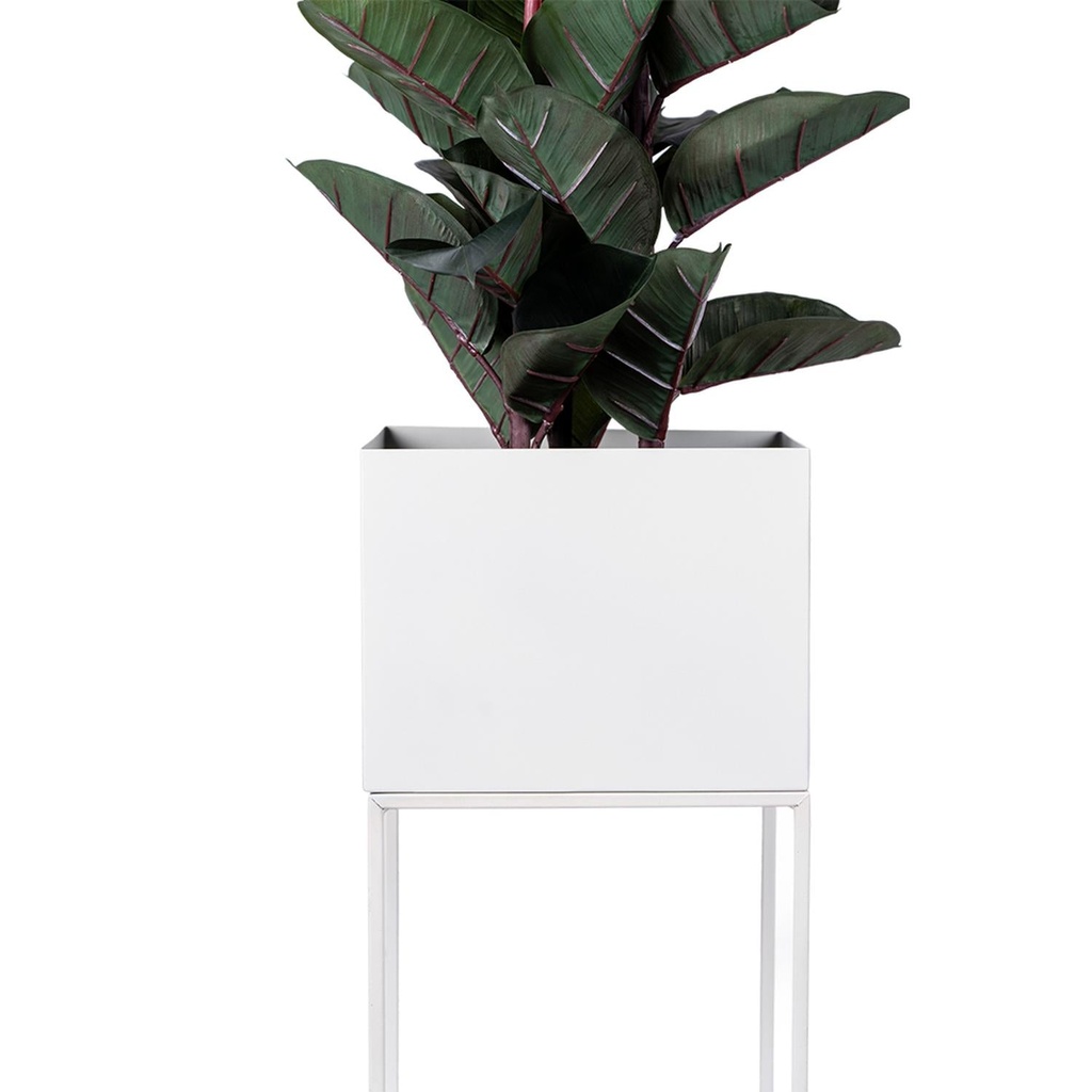 Macetero Metal Blanco 28X28X55 DAY 6