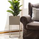 Macetero Metal Blanco 28X28X55 DAY 7