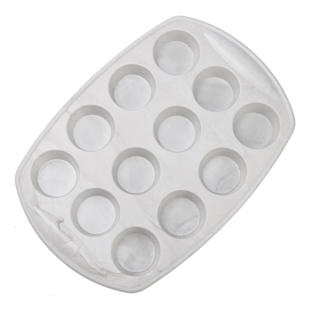 Molde De Silicona 12 Muffins Cupcake Repostería Marble 1