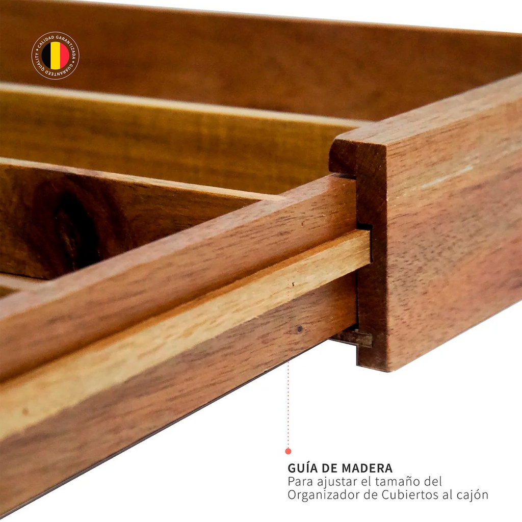 Organizador Cubiertos Expandible Madera Acasia Oslo Simplit 3
