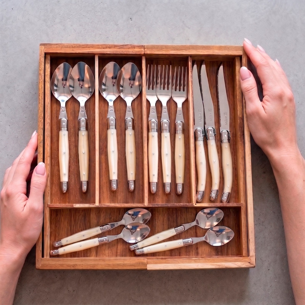 Organizador Cubiertos Expandible Madera Acasia Oslo Simplit 5