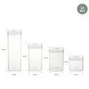 Pack 14 Contenedores Herméticos Plástico Blanco Simplit 6