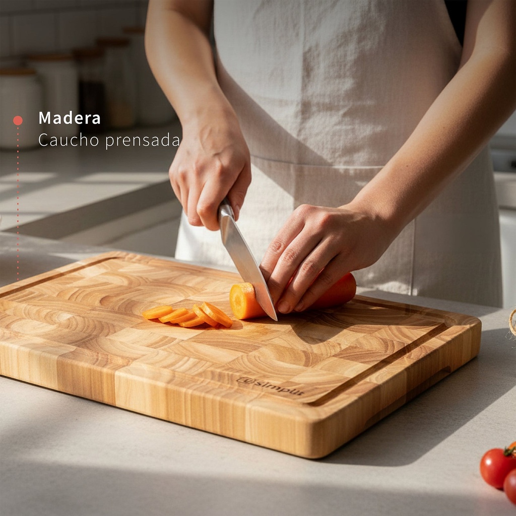 Pack Parrillero Cuchillo 21cm y Tenedor + Tabla 40x28cm Simp 3