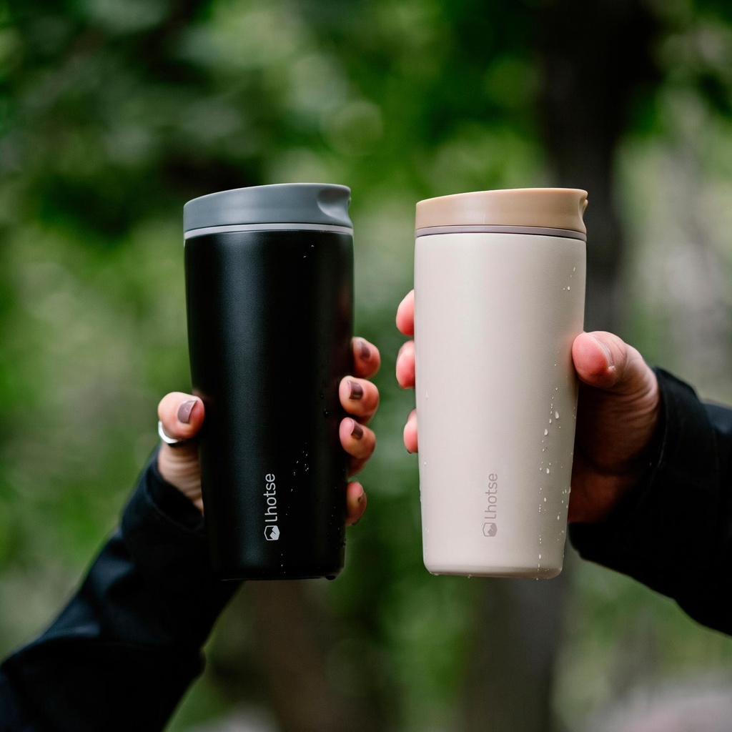 Vaso Mug Térmico Agua Café 2X Termicup 590 ml Black + Beige 3