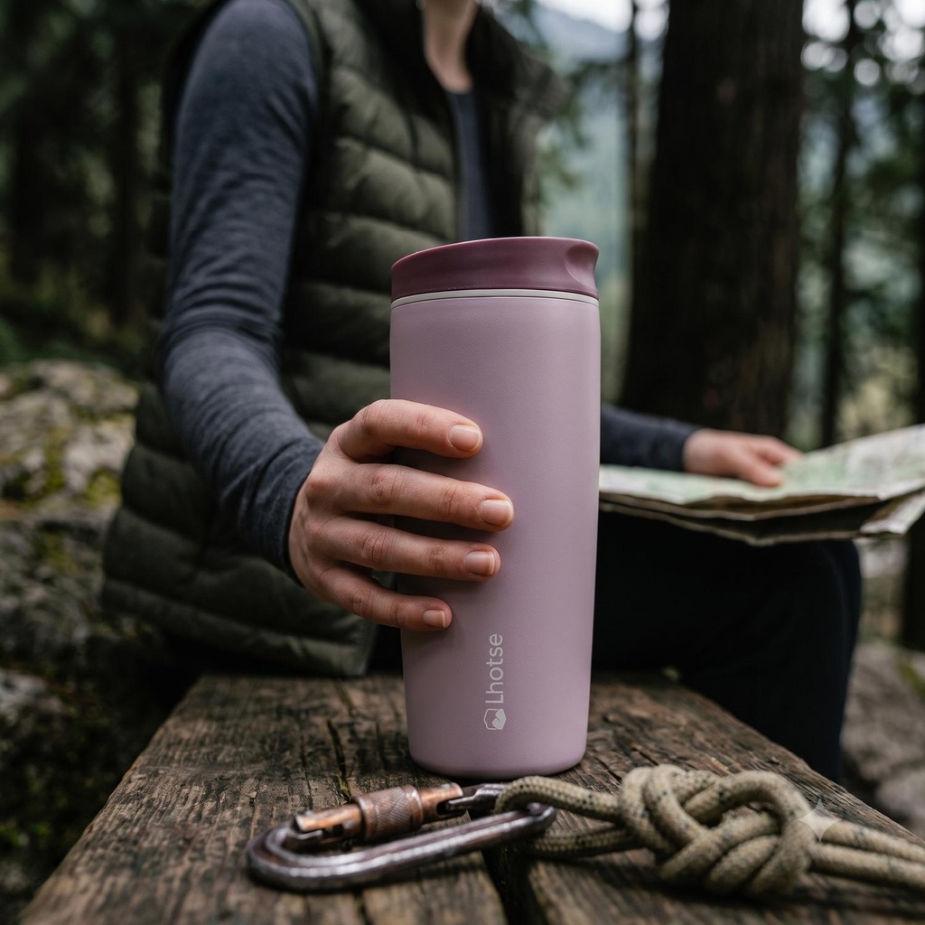 Vaso Mug Térmico Agua Café 2X Termicup 590 ml Black + Pink 8