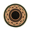 Alfombra de Yute Redonda Borde Negro Verde 118 cm Atmosphera (estudio)