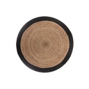 Alfombra de Yute Redonda con Borde Negro 120 cm Atmosphera (estudio)