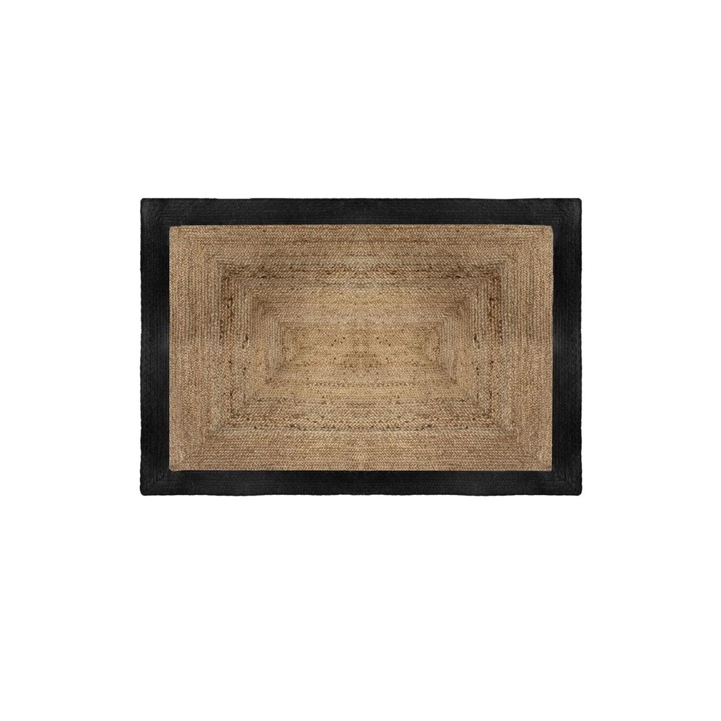 Alfombra de Yute con Borde Negro 120x170 cm Atmosphera (estudio)