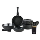 Batería Cocina Oxford + Set 12 Utensilios Negro Simplit (estudio)