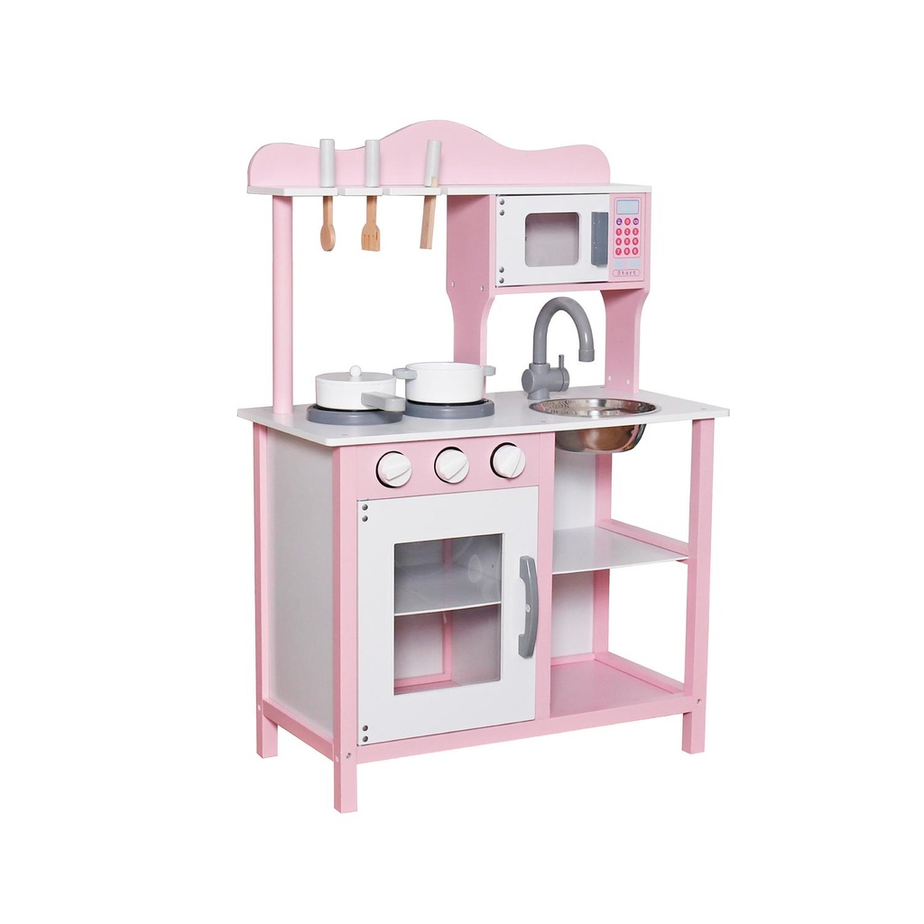 Cocina de Juguete Infantil Niños Madera Rosada con Acc Bandú (estudio)