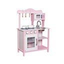 Cocina de Juguete Infantil Niños Madera Rosada con Acc Bandú (estudio)