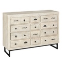 Cómoda 12 Cajones Madera tallada 127x40x94,5 cm Atmosphera (estudio)