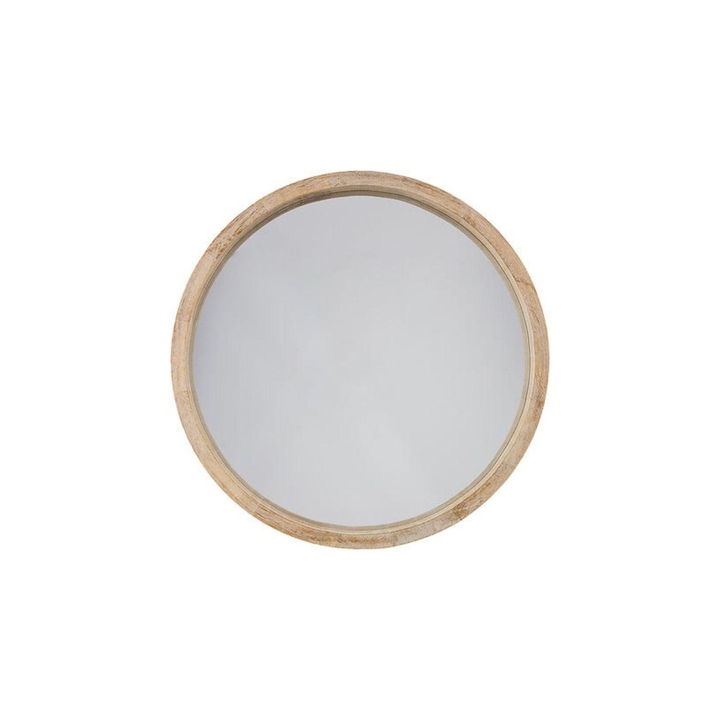 Espejo Redondo Olav 52 cm Marco de Madera Beige Atmosphera (estudio)