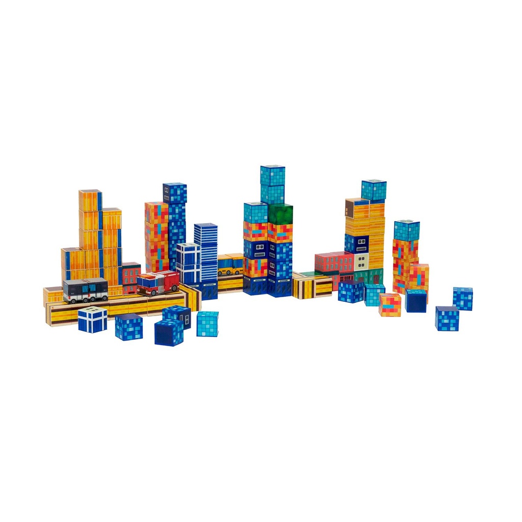 Juego Bloques Magnéticos 114pcs MineBlocks Ciudad Bandú (estudio)