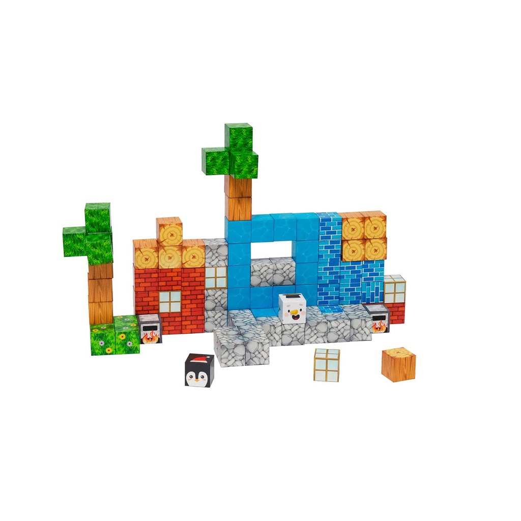 Juego Bloques Magnéticos 89pcs MineBlocks Aventura Bandú (estudio)