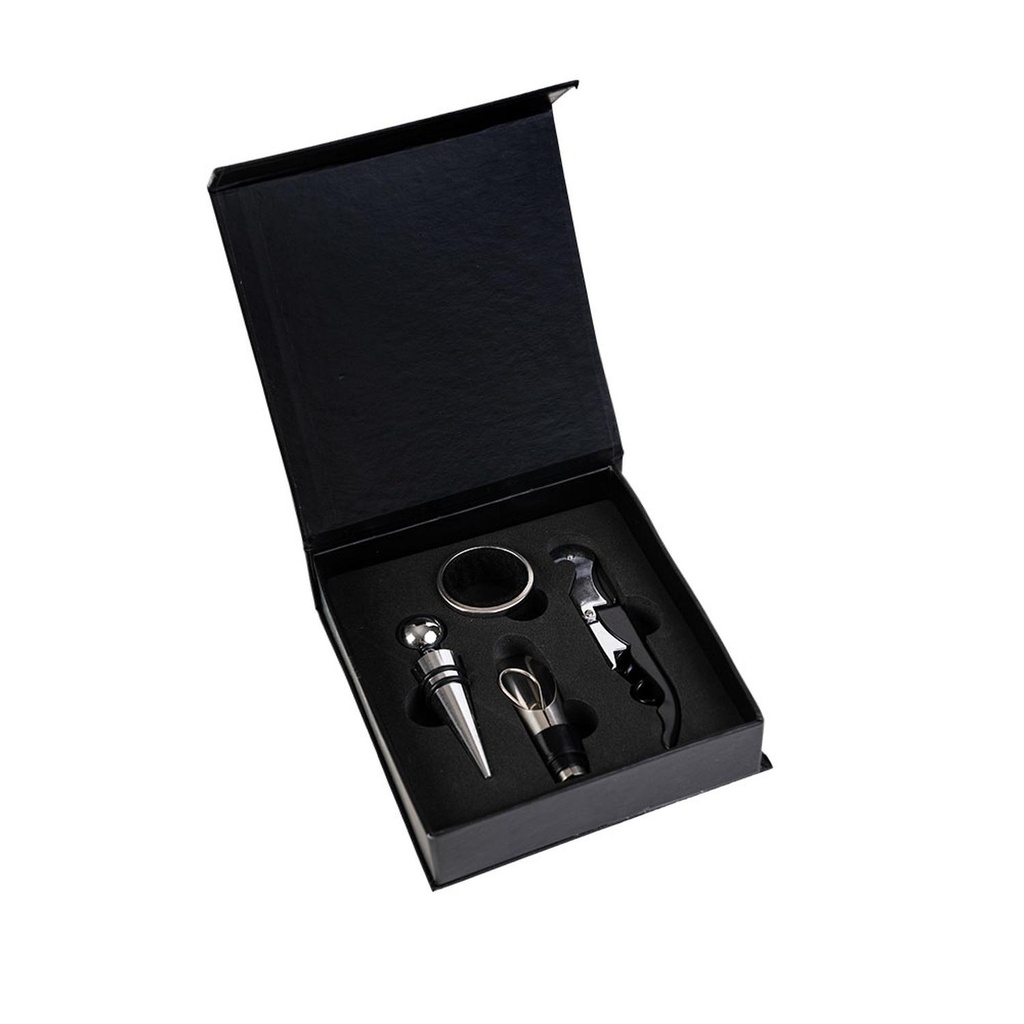 Kit De Vino 4 Piezas Lux Secret de Gourmet (estudio)
