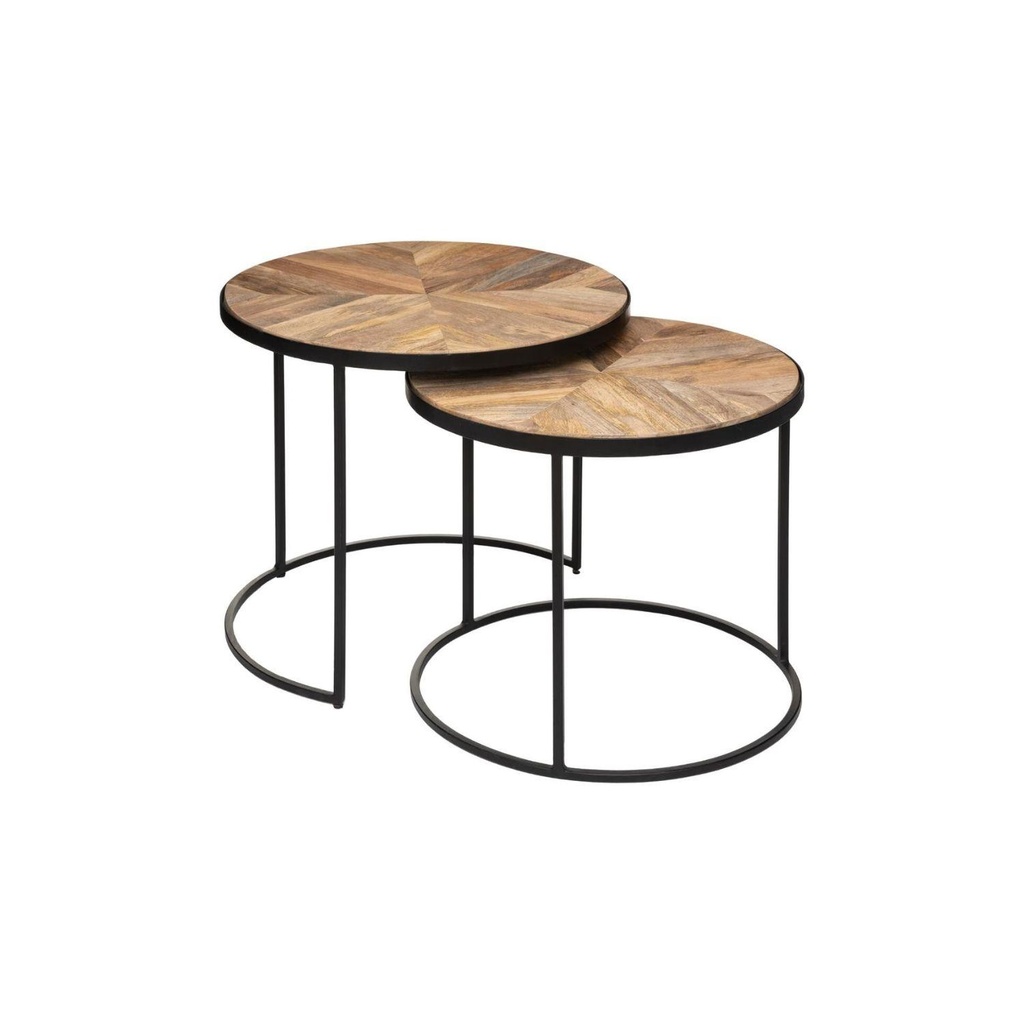 Mesa De Centro Doble Basile Madera 56 X 51 cm Atmosphera (estudio)