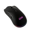 Mouse Gamer Inalambrico RGB NovaStrike Negro LEVO (estudio)