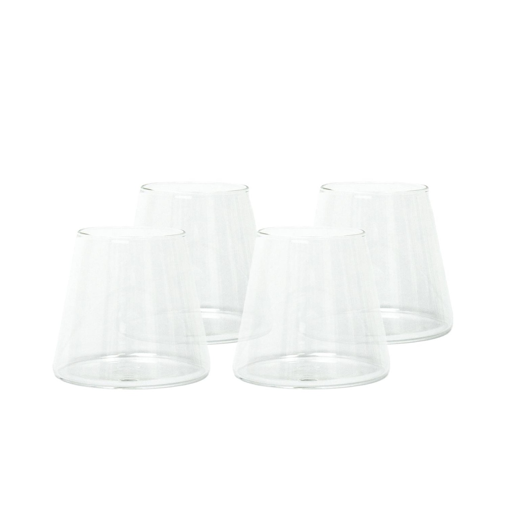 Pack 4 Vasos de Vidrio Estilo Japonés 320 ml Simplit (estudio)