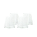 Pack 4 Vasos de Vidrio Estilo Japonés 320 ml Simplit (estudio)
