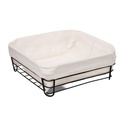Panera Cuadrada Metal Y Lona 25X25X10 Cm 5Five (estudio)