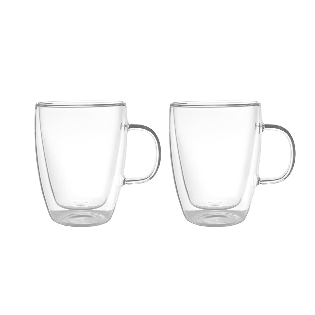 Set 2 Tazas de Vidrio Doble Pared 350 ml Simplit (estudio)