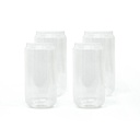 Set 4 Vasos Vidrio Borosilicato 550 ml Simplit (estudio)