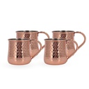 Set 4 Vasos Moscow Mule Mojito Mug Cobre + Bombillas Simplit (estudio)