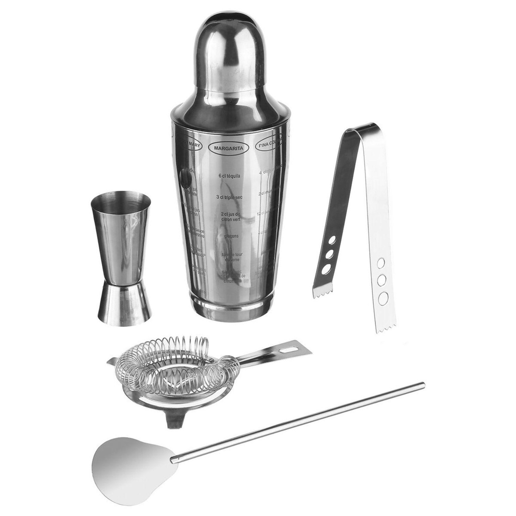 Set Coctelería 5 Piezas Acero Inox Secret de Gourmet (estudio)