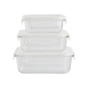 Set De 3 Contenedores De Vidrio Con Tapas Plasticas DAY (estudio)