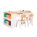 Set Mesa y 2 Sillas Infantil Madera con Cajones Bandú (estudio)