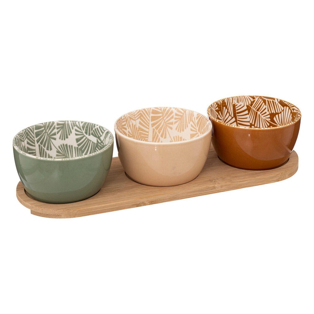 Set Tabla + 3 Posillos Aperitivo Colores Secret De Gourmet (estudio)