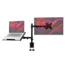 Soporte Brazo Doble Monitor Notebook Escritorio Negro LEVO (estudio)