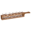 Soporte Madera Con 6 Vasos De Chupito Secret de Gourmet (estudio)