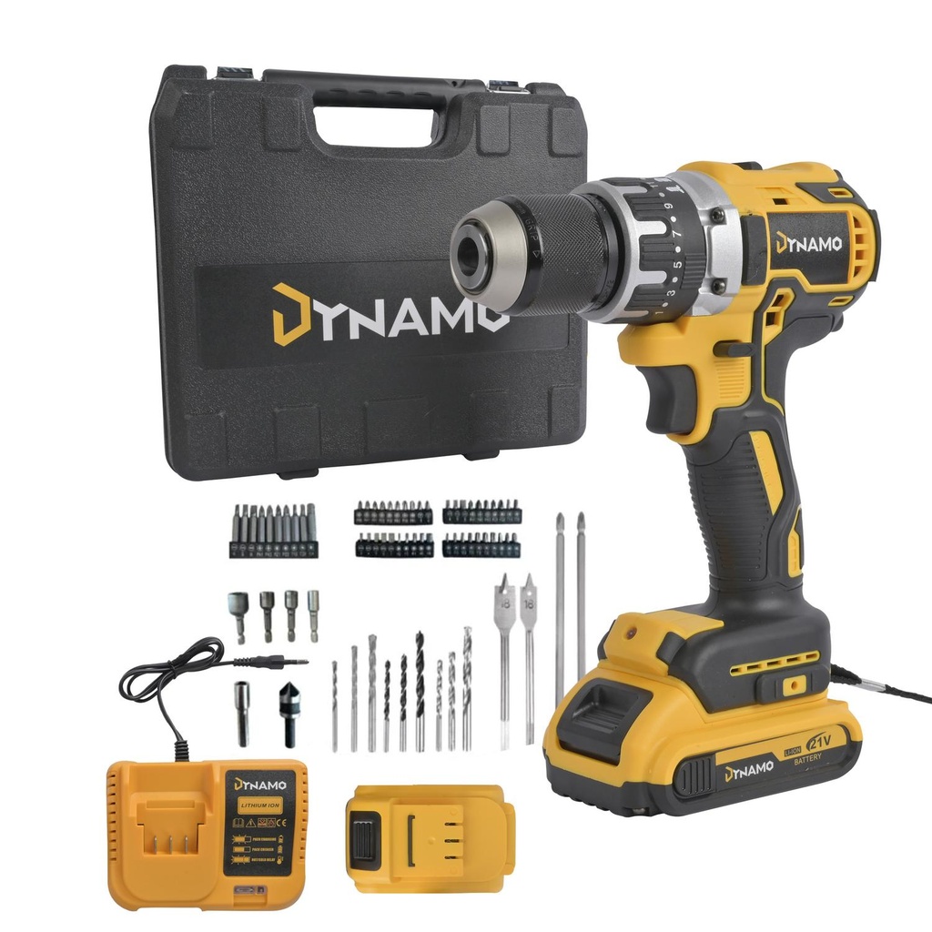 Taladro Inalámbrico Dynamo Rotomartillo Percutor 2 Baterías (estudio)