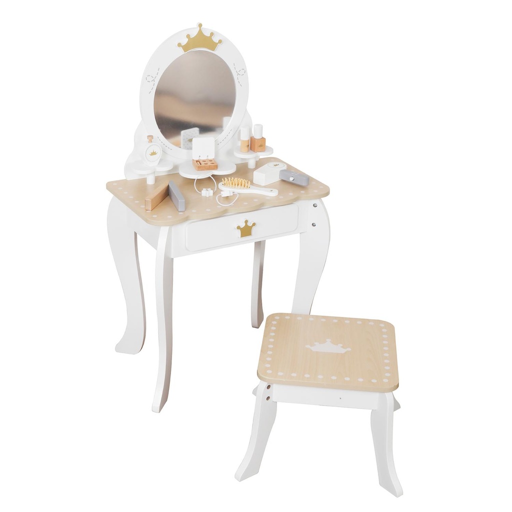 Tocador Infantil Para Niñas Espejo Maquillaje Madera Bandú (estudio)